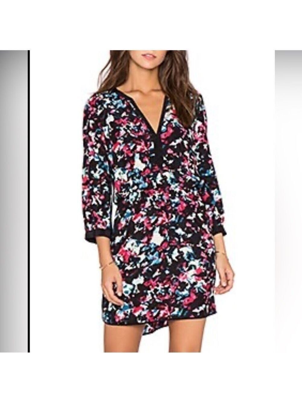Parker Mallory silk patterned dress on Vienna Revolve size xs